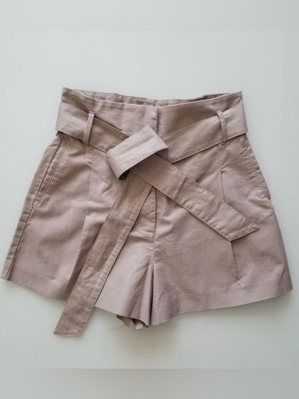 Wilfred Marne Paperbag Shorts Beige Taupe Linen Blend Size 4